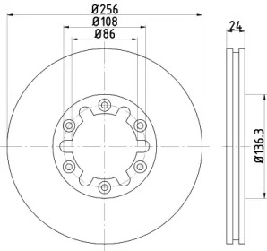 Тормозной диск HELLA 8DD 355 111-731