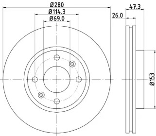 Тормозной диск HELLA 8DD 355 111-771