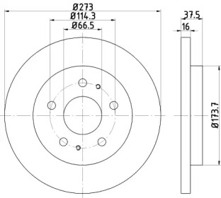 Тормозной диск HELLA 8DD 355 111-971