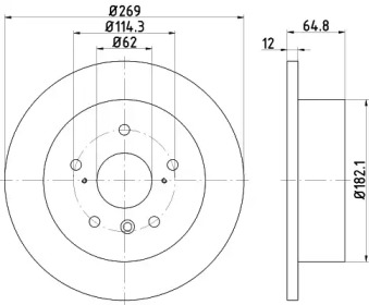 Тормозной диск HELLA 8DD 355 112-071