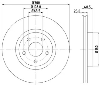 Тормозной диск HELLA 8DD 355 112-181