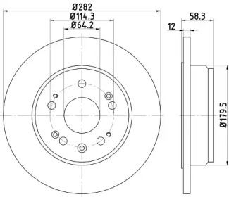 Тормозной диск HELLA 8DD 355 112-451