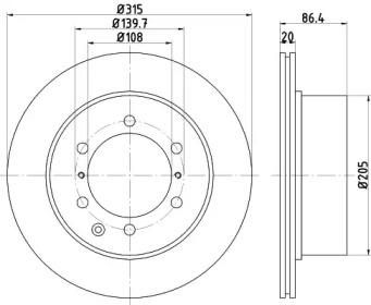 Тормозной диск HELLA 8DD 355 112-751