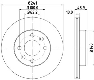 Тормозной диск HELLA 8DD 355 112-791