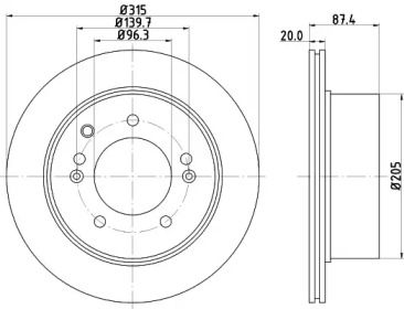 Тормозной диск HELLA 8DD 355 112-821