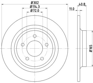 Тормозной диск HELLA 8DD 355 112-901