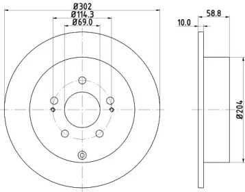 Тормозной диск HELLA 8DD 355 112-921