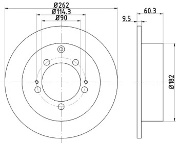 Тормозной диск HELLA 8DD 355 112-941