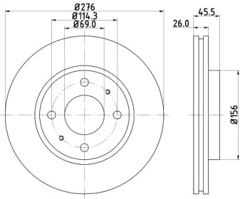 Тормозной диск HELLA 8DD 355 112-951