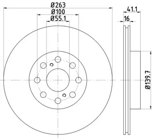 Тормозной диск HELLA 8DD 355 113-081