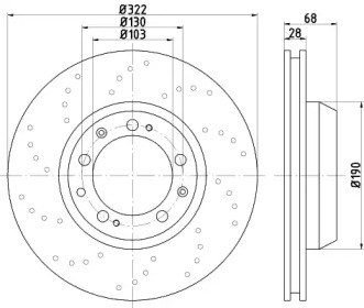 Тормозной диск HELLA 8DD 355 113-131