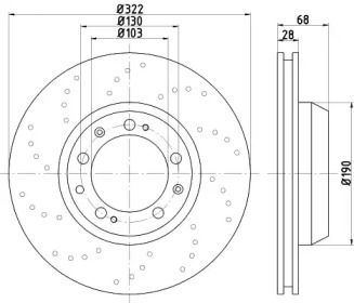 Тормозной диск HELLA 8DD 355 113-141