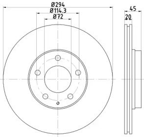 Тормозной диск HELLA 8DD 355 113-371