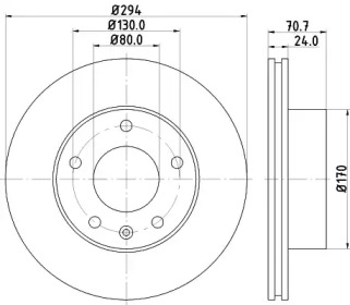 Тормозной диск HELLA 8DD 355 113-391