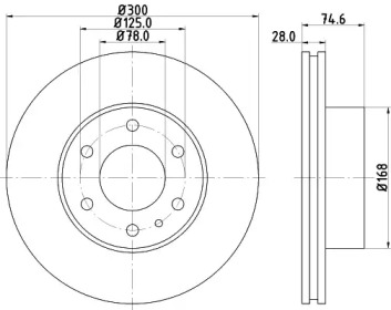 Тормозной диск HELLA 8DD 355 117-471