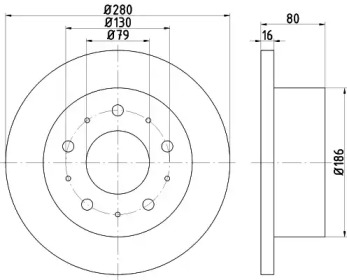 Тормозной диск HELLA 8DD 355 113-721