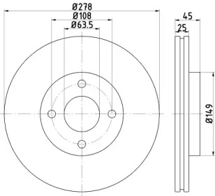 Тормозной диск HELLA 8DD 355 117-711