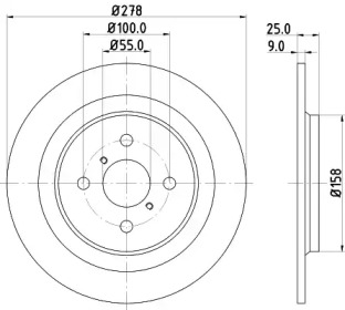 Тормозной диск HELLA 8DD 355 114-051