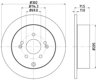 Тормозной диск HELLA 8DD 355 114-471