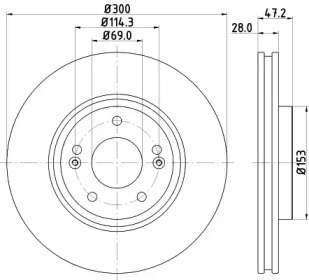 Тормозной диск HELLA 8DD 355 128-831