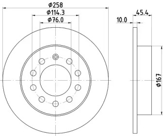 Тормозной диск HELLA 8DD 355 114-531