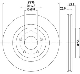 Тормозной диск HELLA 8DD 355 114-601