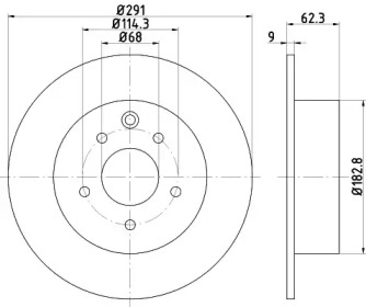 Тормозной диск HELLA 8DD 355 114-611