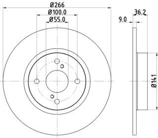 Тормозной диск HELLA 8DD 355 114-781