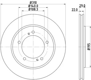 Тормозной диск HELLA 8DD 355 114-901