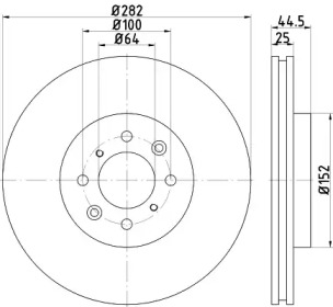 Тормозной диск HELLA 8DD 355 114-921