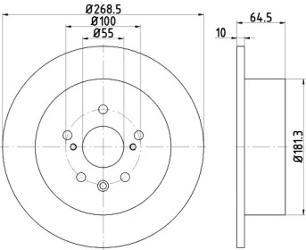 Тормозной диск HELLA 8DD 355 115-071