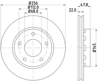 Тормозной диск HELLA 8DD 355 115-182