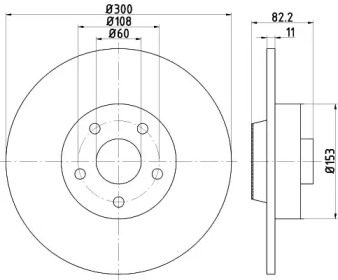 Тормозной диск HELLA 8DD 355 115-321