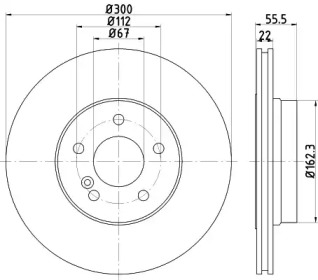 Тормозной диск HELLA 8DD 355 117-771