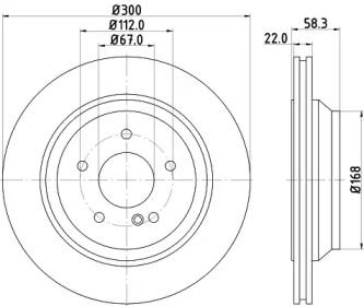 Тормозной диск HELLA 8DD 355 115-392