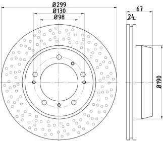 Тормозной диск HELLA 8DD 355 115-431