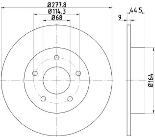 Тормозной диск HELLA 8DD 355 115-631