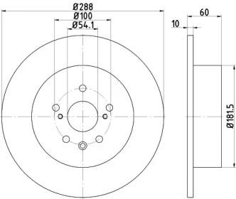 Тормозной диск HELLA 8DD 355 115-661