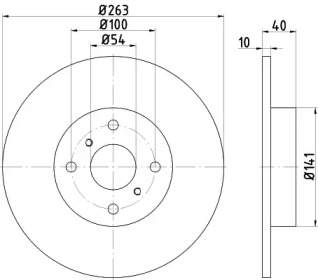 Тормозной диск HELLA 8DD 355 115-671