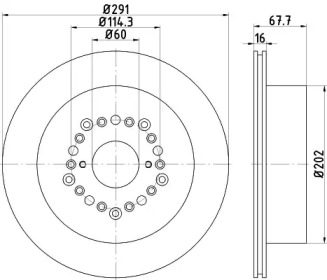 Тормозной диск HELLA 8DD 355 115-681