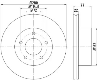 Тормозной диск HELLA 8DD 355 115-901