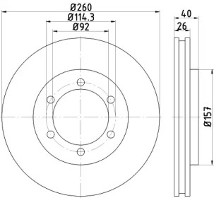 Тормозной диск HELLA 8DD 355 116-001