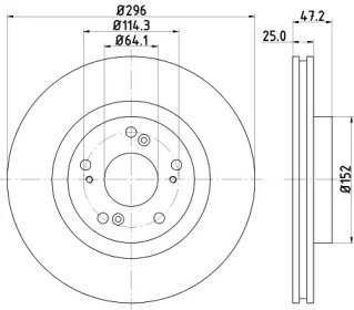 Тормозной диск HELLA 8DD 355 116-101