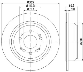 Тормозной диск HELLA 8DD 355 116-111