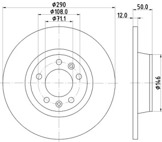 Тормозной диск HELLA 8DD 355 116-171