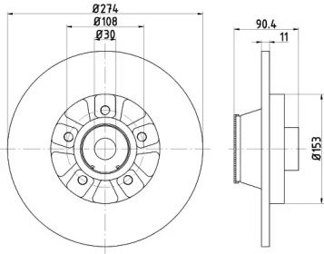 Тормозной диск HELLA 8DD 355 120-571