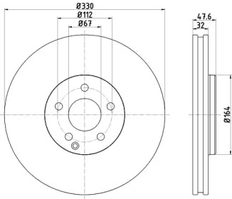 Тормозной диск HELLA 8DD 355 120-961