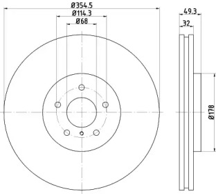 Тормозной диск HELLA 8DD 355 120-391