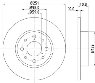 Тормозной диск HELLA 8DD 355 116-441