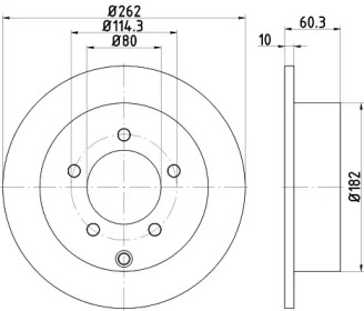 Тормозной диск HELLA 8DD 355 120-561